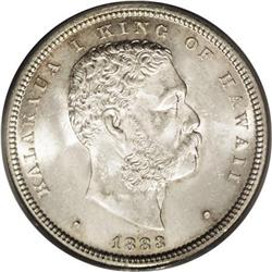 1883 50C Hawaii Half Dollar MS64 PCGS. This example of 