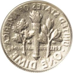 Undated 10C Clad Roosevelt Dime--Reverse Clad Layer On 