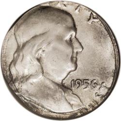 1956 50C Franklin Half Dollar--Struck on a Quarter Pla 