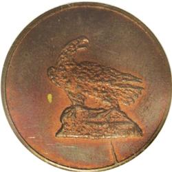 Circa 1859 Dickeson Restrike Token MS64 Red and Brown N 