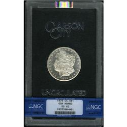 1879-CC S$1 MS63 NGC. The Clear CC variety of this sca 