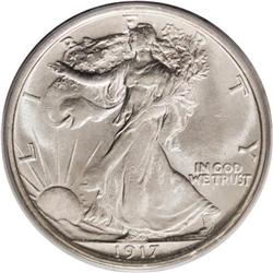 1917-S 50C Reverse MS64 PCGS. Although not generally p 