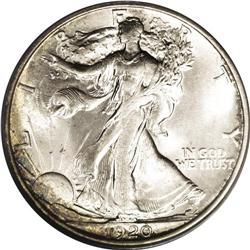 1920-S 50C MS64 PCGS. An alluring example of this scar 