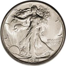 1921 50C MS63 PCGS. Radiant luster pervades both sides 