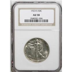 1923-S 50C AU58 NGC. Well struck with just a hint of f 