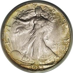 1923-S 50C MS64 PCGS. The light silver-gray centers co 