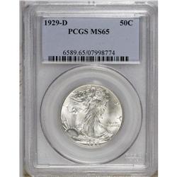1929-D 50C MS65 PCGS. This exuberant Gem appears more 
