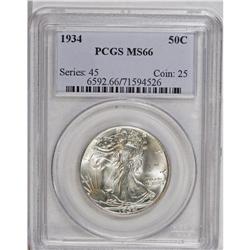 1934 50C MS66 PCGS. A nearly brilliant Gem with velvet 