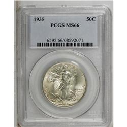 1935 50C MS66 PCGS. This satiny piece possesses a typi 