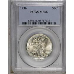 1936 50C MS66 PCGS. A nicely struck piece with etherea 