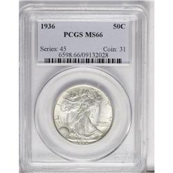 1936 50C MS66 PCGS. This solidly struck example has pl 