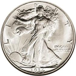 1936-S 50C MS67 NGC. This example is tied for the fine 