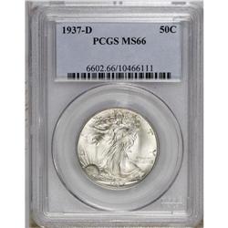 1937-D 50C MS66 PCGS. An attractive piece that has shi 