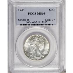 1938 50C MS66 PCGS. A highly lustrous and brilliant ex 
