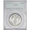 Image 1 : 1943-S 50C MS65 PCGS. The softly lustrous surfaces hav 