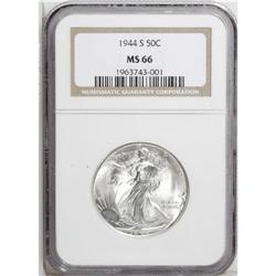 1944-S 50C MS66 NGC. Large S. A fully brilliant and th 