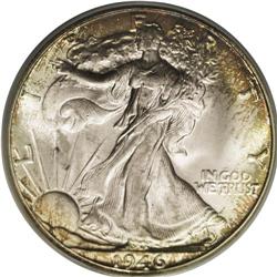 1946-D 50C MS67 PCGS. This Superb Mint State specimen 