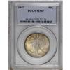 Image 3 : 1947 50C MS67 PCGS. Rich rainbow toning is seen near t 