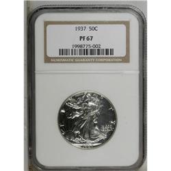 1937 50C PR67 NGC. A blazing silver-white Superb Gem, 
