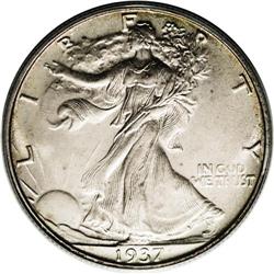 1937 50C PR67 PCGS. Medium peach and powder-blue enric 