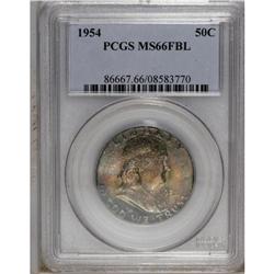 1954 50C MS66 Full Bell Lines PCGS. Reddish-gold and v 