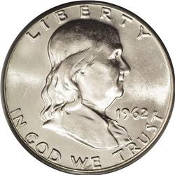 1962 50C MS65 Full Bell Lines PCGS. This is a satiny, 