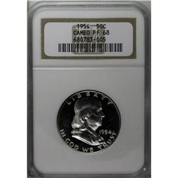 1954 50C PR68 Cameo NGC. A flashy piece with laudable 