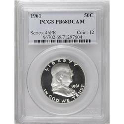 1961 50C PR68 Deep Cameo PCGS. Superlative cameo examp 