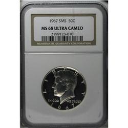 1967 50C SMS MS68 Deep Cameo NGC. A flashy piece, one 