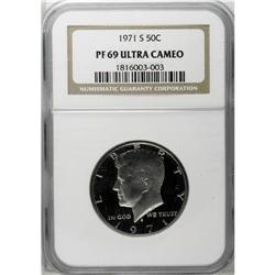 1971-S 50C PR69 Ultra Cameo NGC. Fully struck and near 