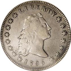 1795 S$1 Flowing Hair, Three Leaves--Corroded, Tooled, 