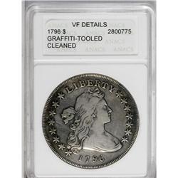 1796 S$1 Small Date, Large Letters--Graffiti, Tooled, 