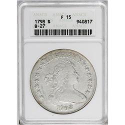 1798 S$1 Large Eagle Fine 15 ANACS. B-27, BB-113, R.2. 