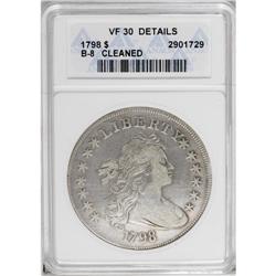 1798 S$1 Large Eagle--Cleaned--ANACS. VF30 Details. B- 