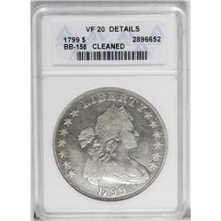 1799 S$1 --Cleaned--ANACS. VF20 Details. B-16, BB-158, 
