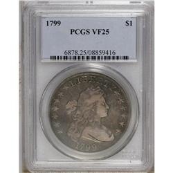 1799 S$1 VF25 PCGS. B-10, BB-163, R.2. Die State IV, w 