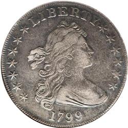 1799 S$1 VF30 ANACS. B-17, BB-164, R.2. This attractiv 