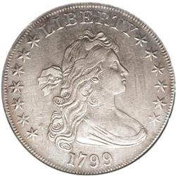 1799 S$1 --Scratched--ANACS. XF45 Details. B-10, BB-163 