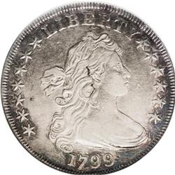 1799 S$1 --Obverse Planchet Crack--XF45 NGC. B-21, BB-1 