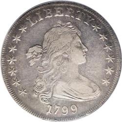 1799 S$1 --Reverse Scratched--NCS. XF Details. B-5, BB- 