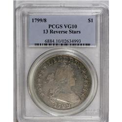 1799/8 S$1 13 Stars Reverse VG10 PCGS. B-1, BB-142, R. 
