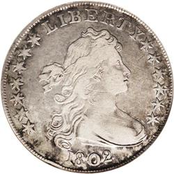 1802 S$1 Narrow Date VF20 NGC. B-6, BB-241, R.1. Honey 