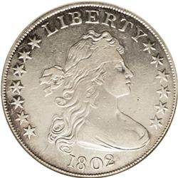 1802 S$1 Narrow Date--Cleaned--ANACS. XF40 Details. B- 