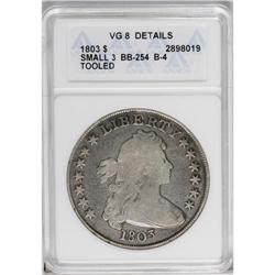 1803 S$1 Small 3--Tooled--ANACS. VG8 Details. B-4, BB- 