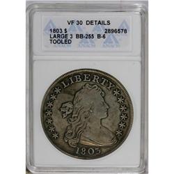 1803 S$1 Large 3--Tooled--ANACS. VF30 Details. B-6, BB 