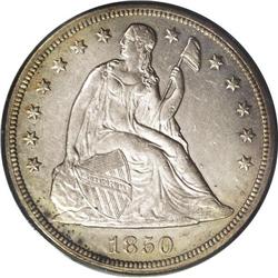 1850-O S$1 AU55 PCGS. A rarity in any grade and an ext 