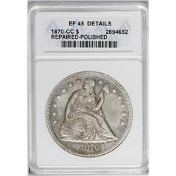 1870-CC S$1 --Repaired, Polished--ANACS. XF45 Details. 