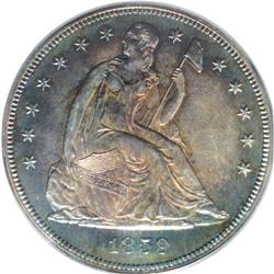 1859 S$1 PR63 ICG. Sharply struck with rather deep sea 