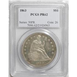1863 S$1 PR62 PCGS. Fully struck with impressive detai 