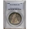 Image 3 : 1868 S$1 PR64 Cameo PCGS. Each side has a stripe of de 